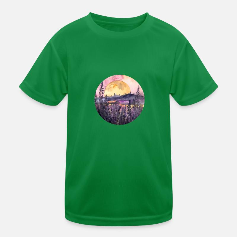 Sunset & Lavender – Colors of Tranquility Kids Functional T-Shirt