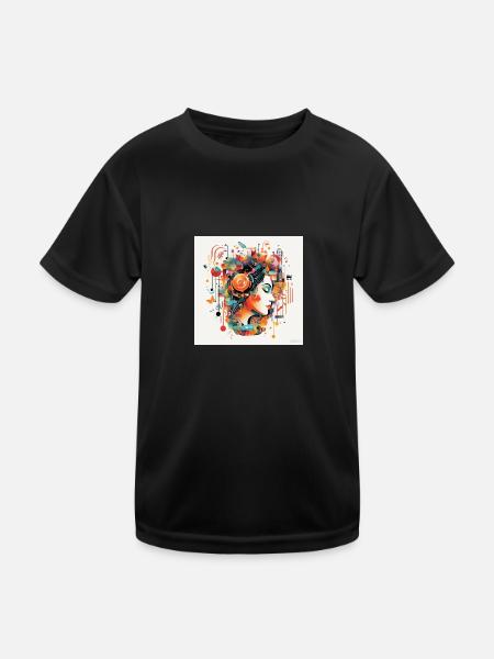 Retro Rhythms: An Ode to Music - Kids Functional T-Shirt - black - Front