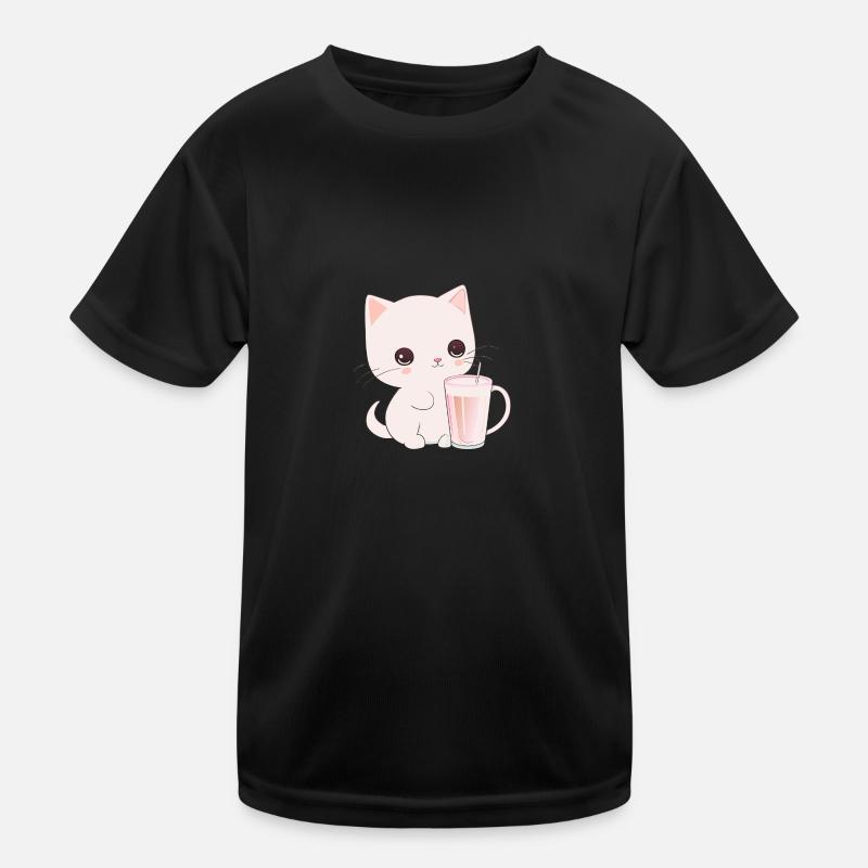 Cat - Kids Functional T-Shirt - black