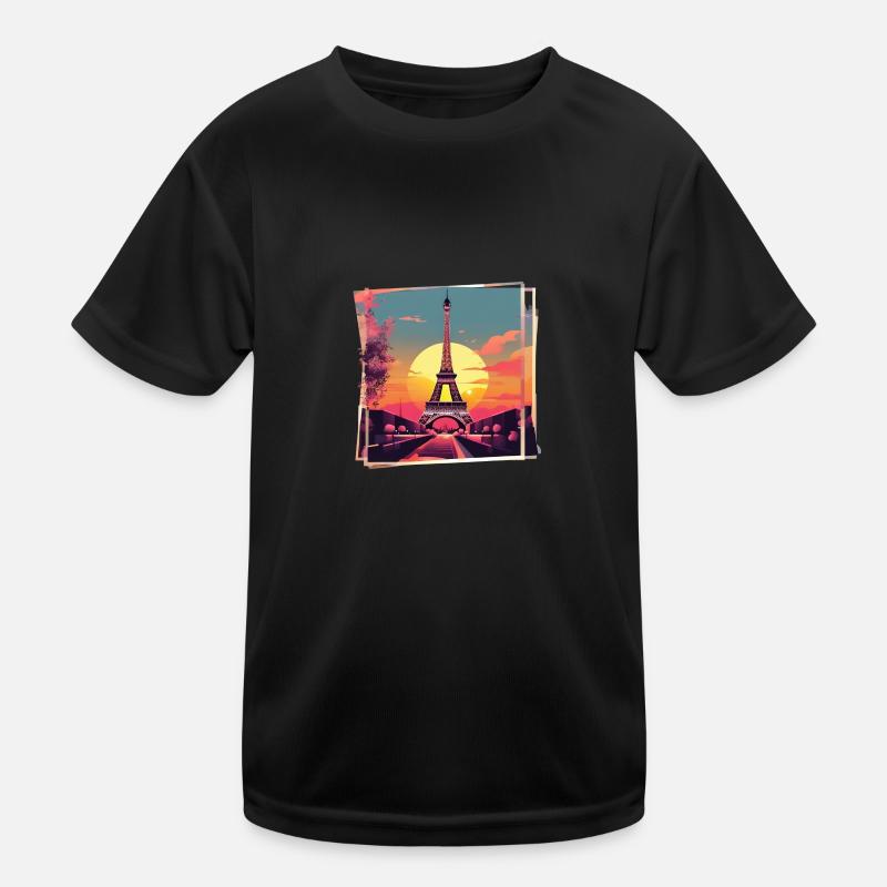 Eiffelturm Kinder Funktions-T-Shirt