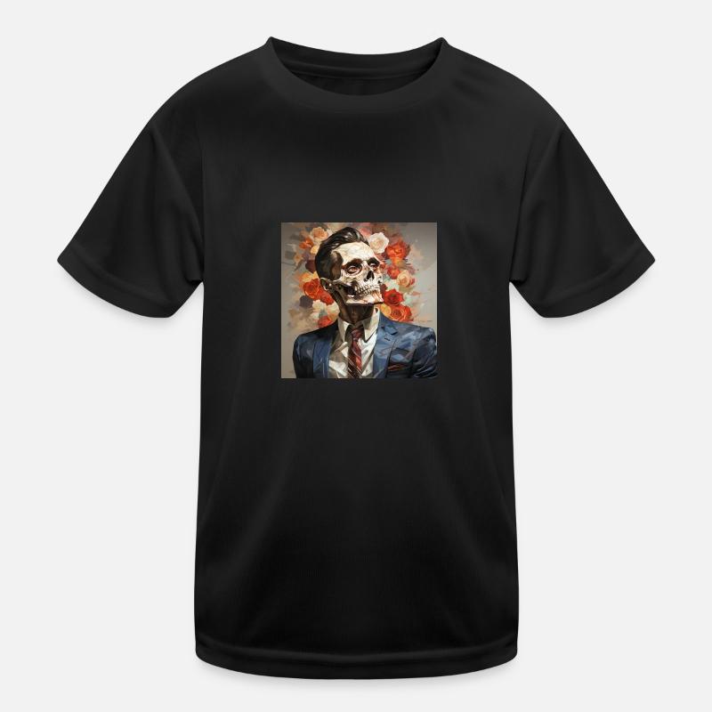 rough paintig of a low poly human paint Kinder Funktions-T-Shirt