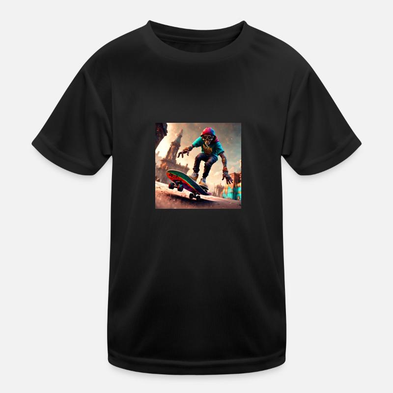 Skateboard Kids Functional T-Shirt
