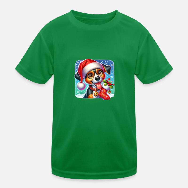 Chien de Noël T-shirt sport Enfant
