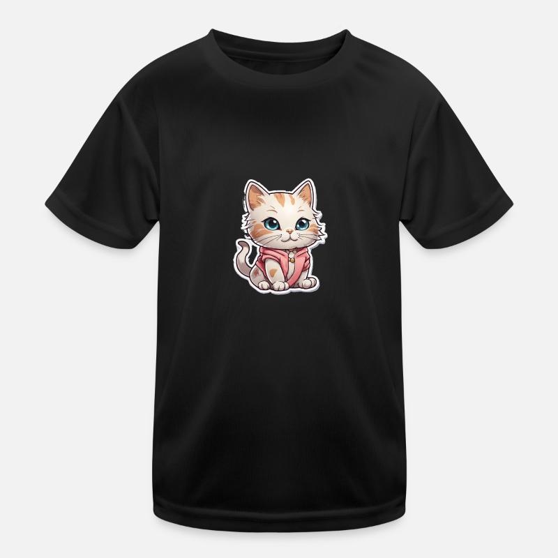 Kawaii Katzen Kinder Funktions-T-Shirt