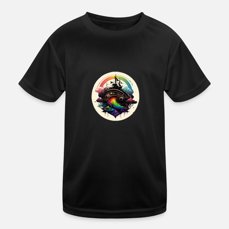 Schloss Regenbogen Kinder Funktions-T-Shirt