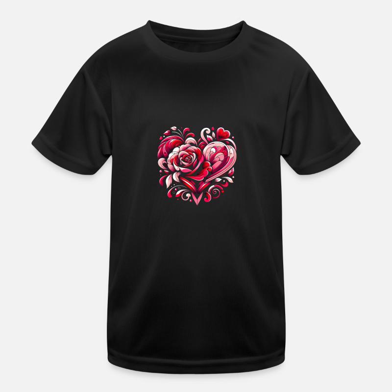 Romantik in voller Blüte Kinder Funktions-T-Shirt