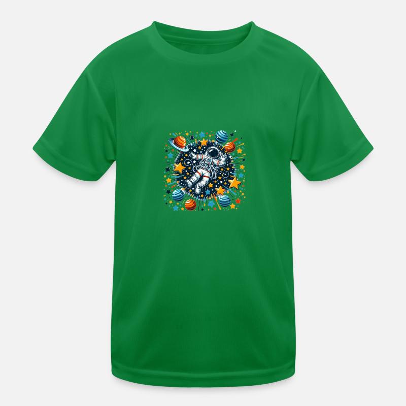 Astronaut in space Kinder Funktions-T-Shirt