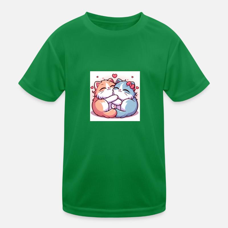 De doux chatons câlins avec des cœurs T-shirt sport Enfant