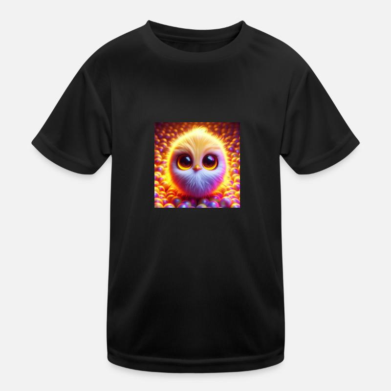 Küken 3D Hyperrealismus in Rot und Pastellfarben Kinder Funktions-T-Shirt
