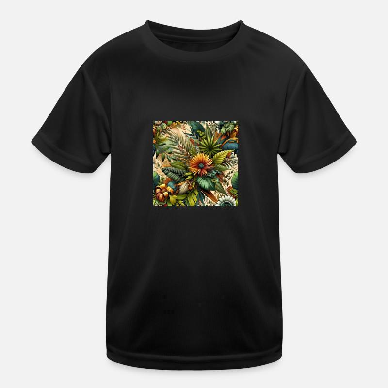 Vibrant Botanical Extravaganza Kids Functional T-Shirt