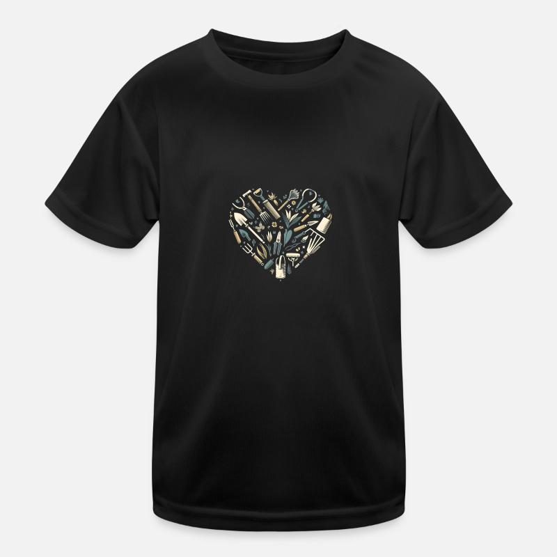 Stilvolles Garten Herz Kinder Funktions-T-Shirt