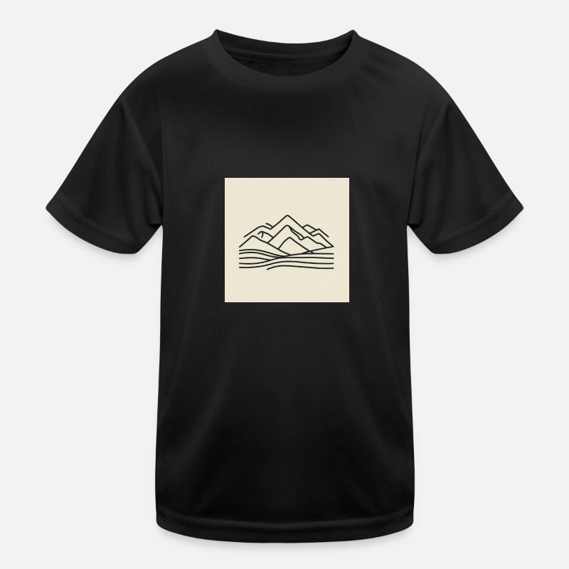 Tranquil Peaks - Kids Functional T-Shirt - black