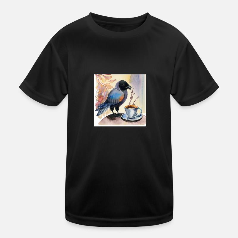 Dohle mit Dohle - Kinder Funktions-T-Shirt - Schwarz