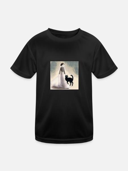 About a cat that... - Kids Functional T-Shirt - black