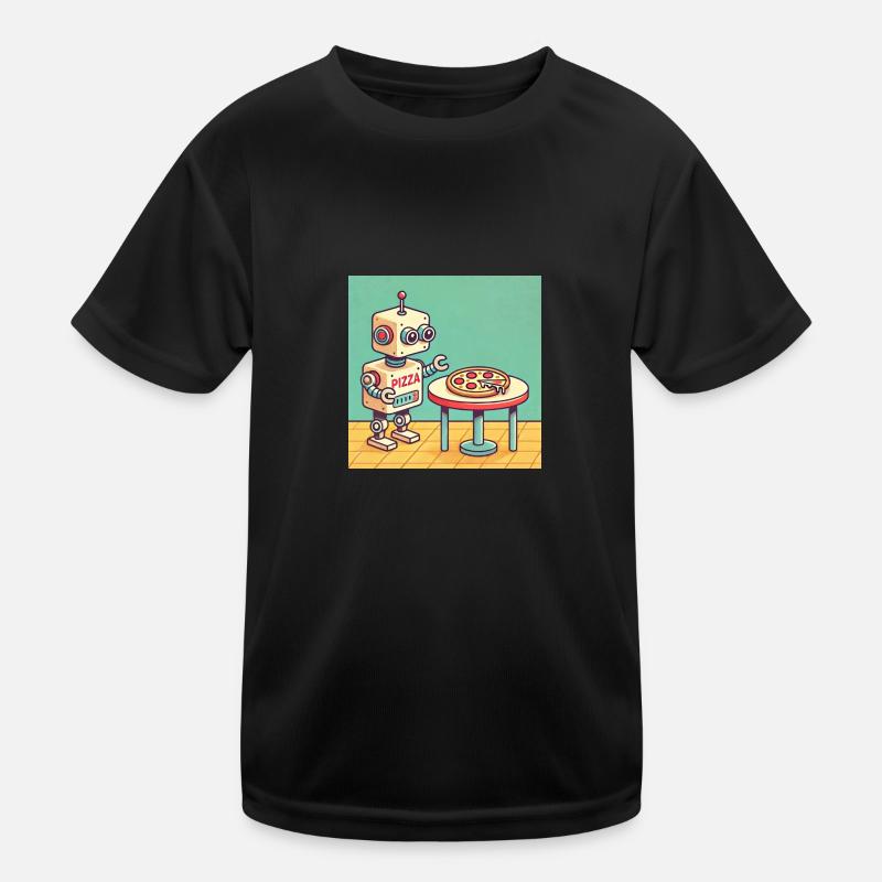 Robot Pizza T-shirt sport Enfant