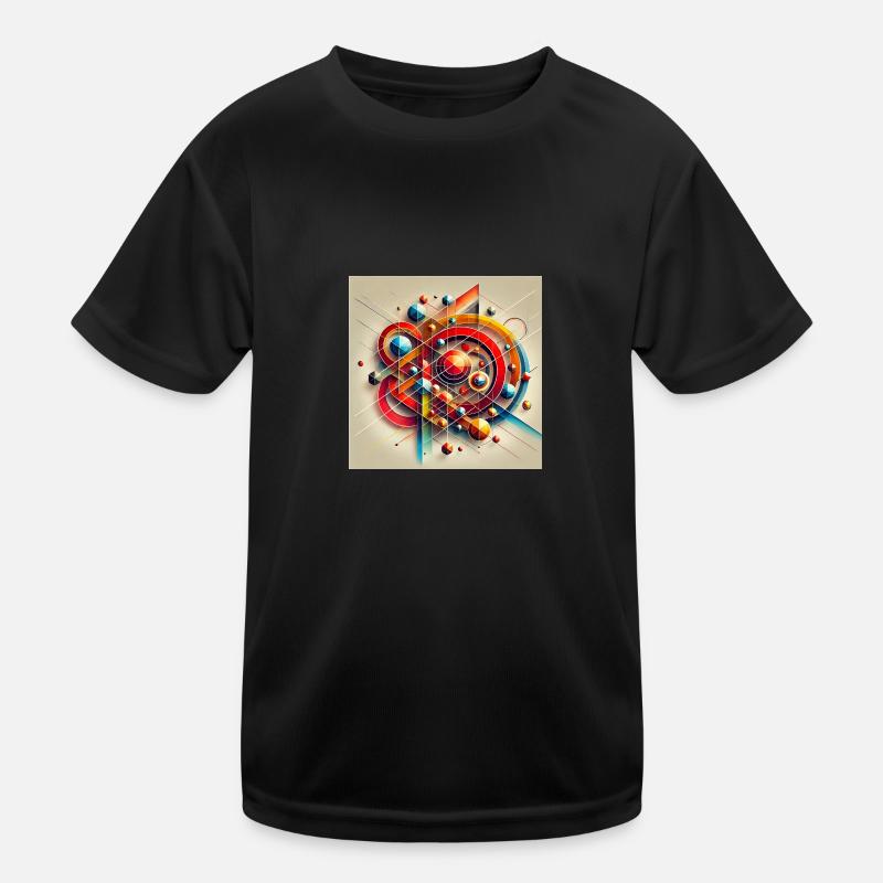 Farveeksplosion af former Funktionsshirt til børn