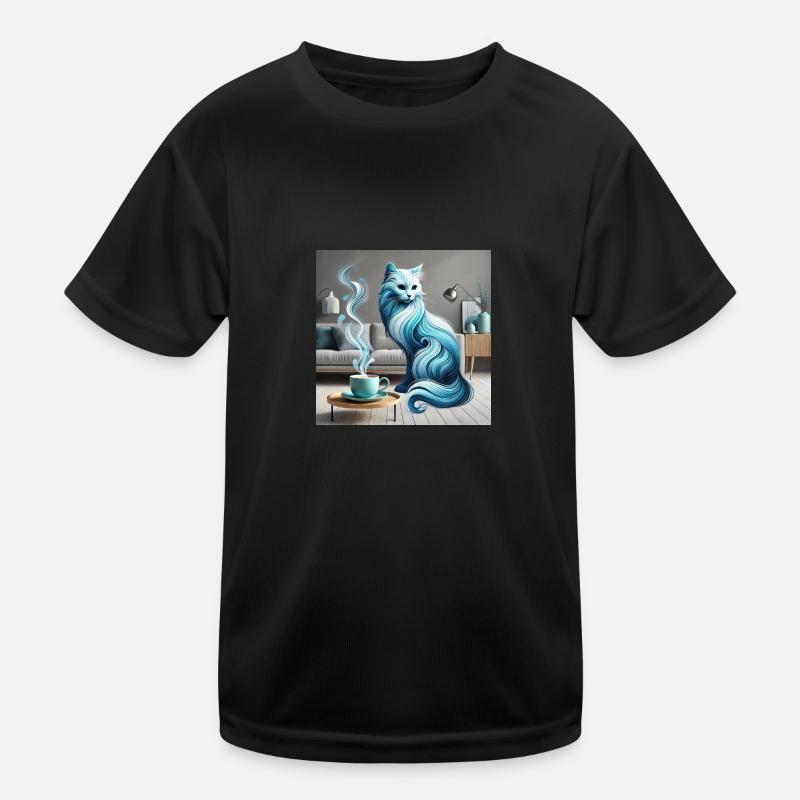 Le chat et le café T-shirt sport Enfant