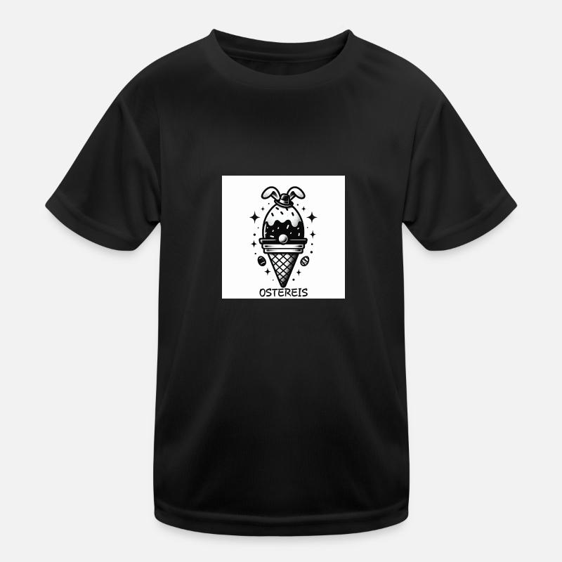 Ostern Eis - Kinder Funktions-T-Shirt - Schwarz