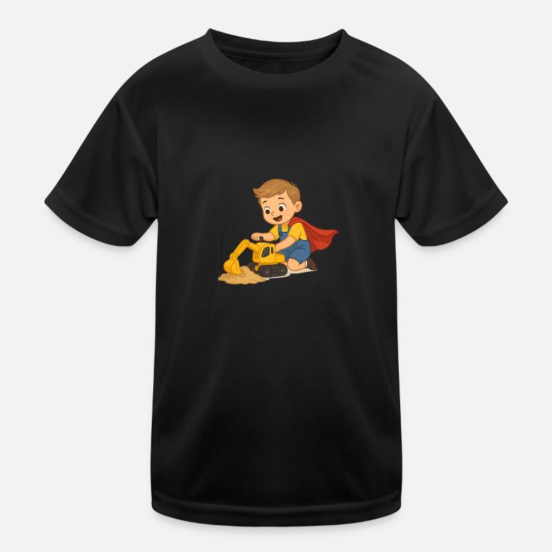 Excavator Kids Functional T-Shirt