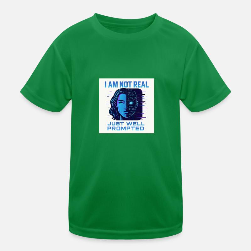 Half human, half digital Kids Functional T-Shirt