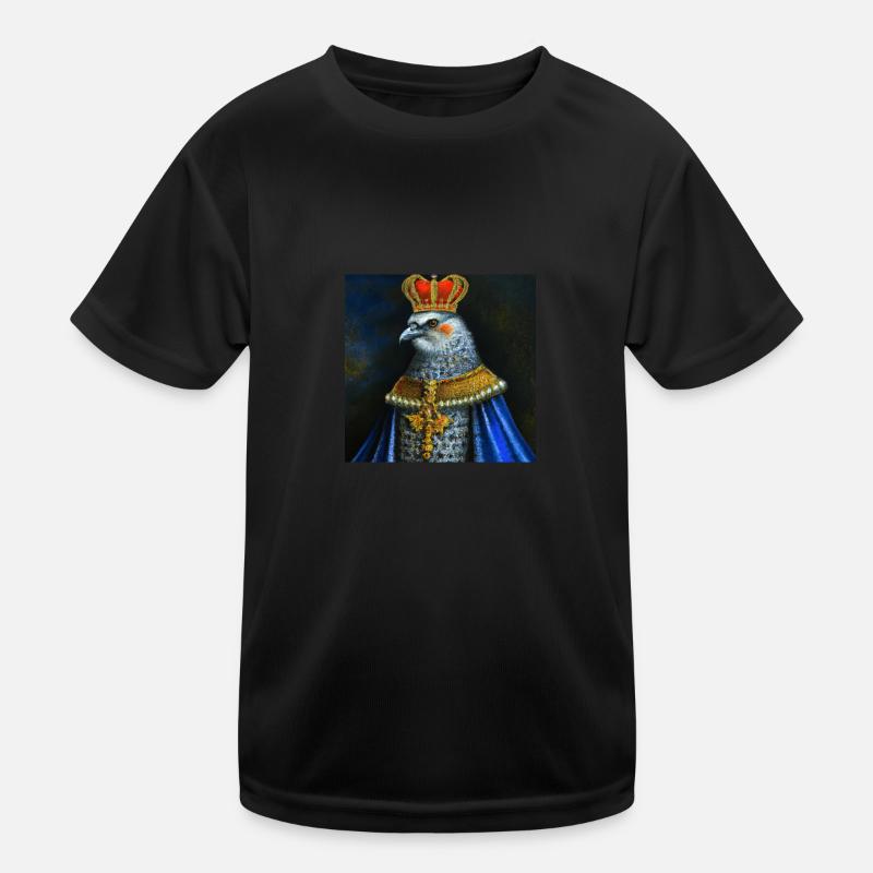 Eagle in the crown - Kids Functional T-Shirt - black