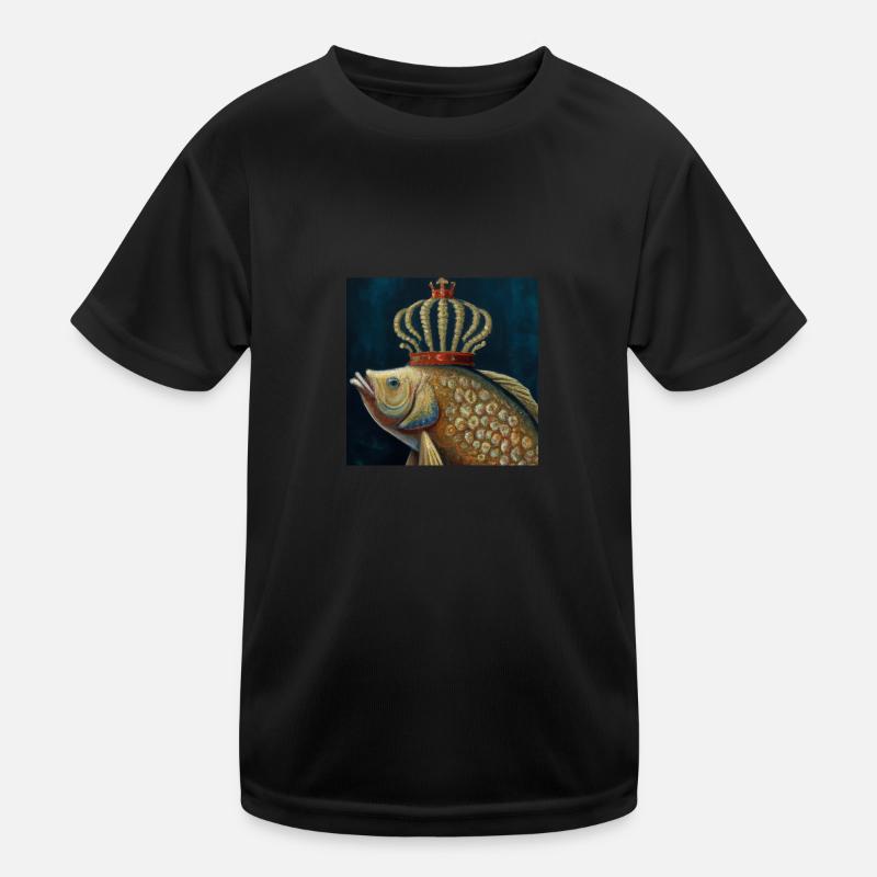 Gekrönter Goldfisch Kinder Funktions-T-Shirt