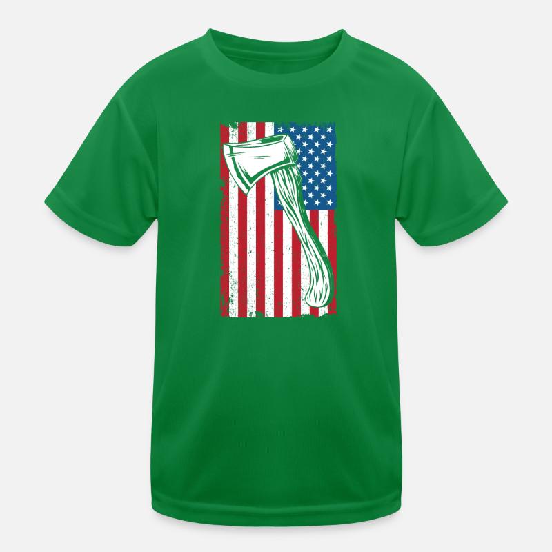 Axe throwing usa Kids Functional T-Shirt