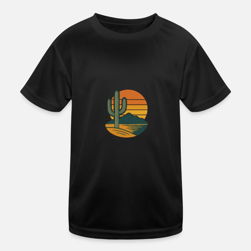 Desert Glow – Retro Silence Kinder Funktions-T-Shirt