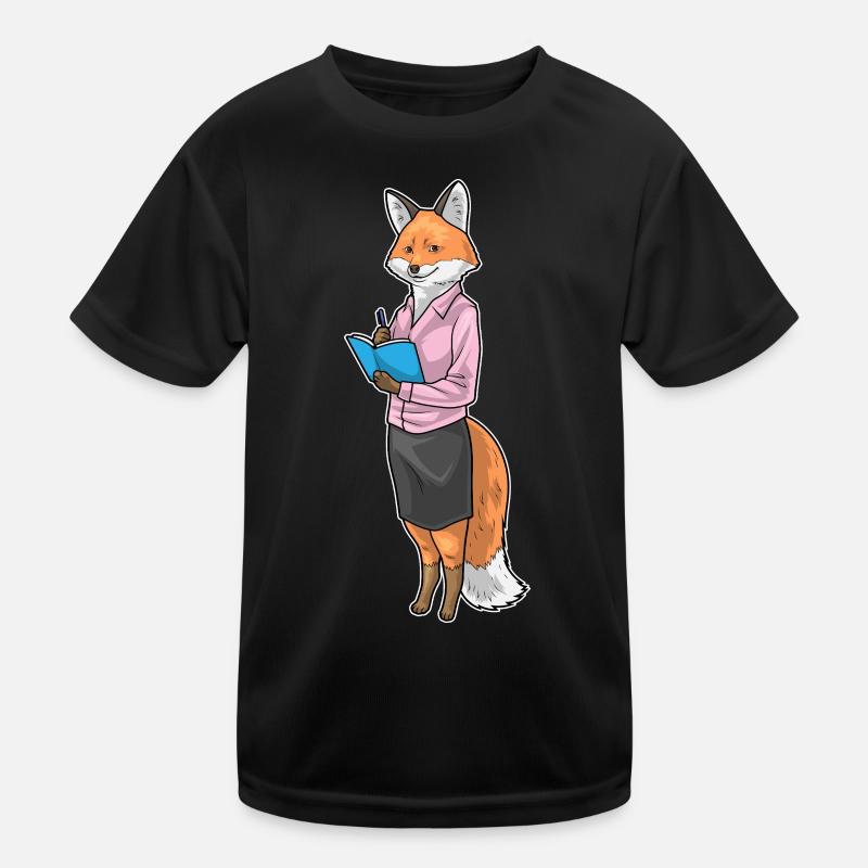 Fox Secretary Notebook Office Kids Functional T-Shirt