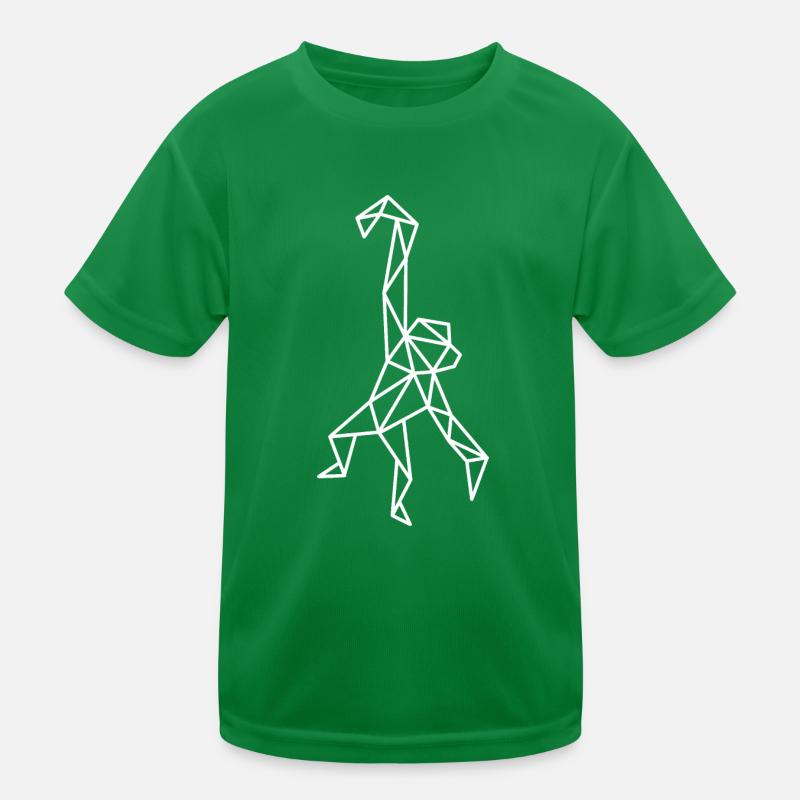 Monkey Geometric Line Kids Functional T-Shirt