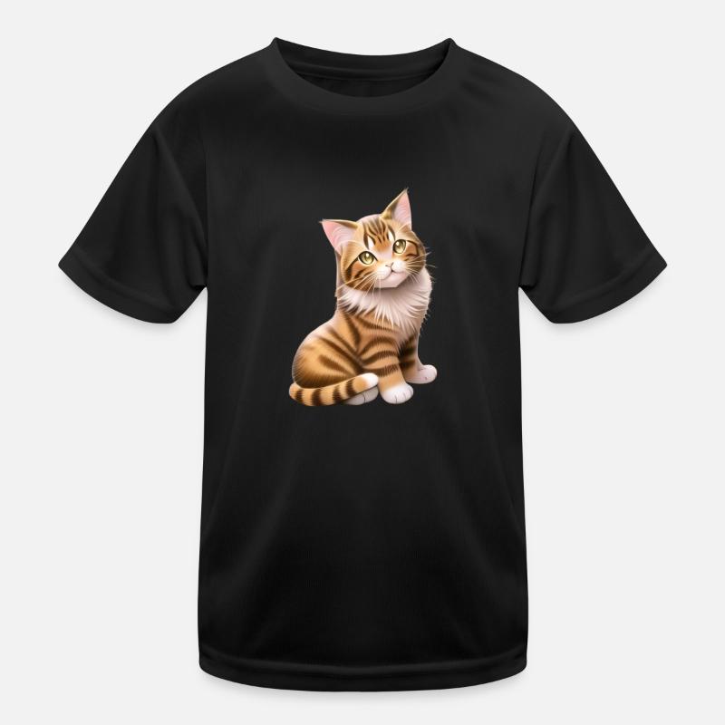 Die rote Katze Kinder Funktions-T-Shirt