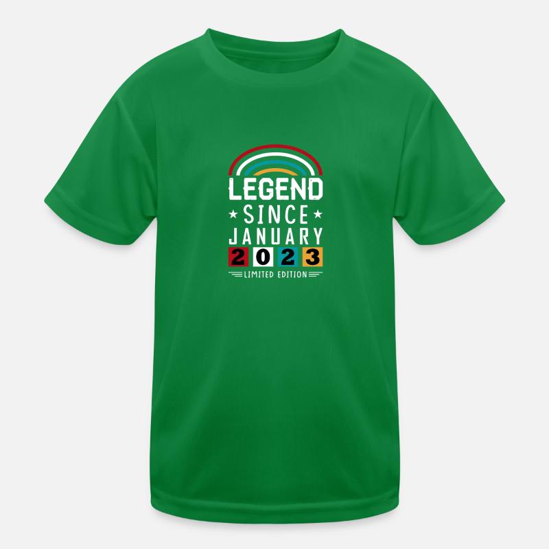 2023 Legend Since Geburtstag Geschenk Januar Kinder Funktions-T-Shirt