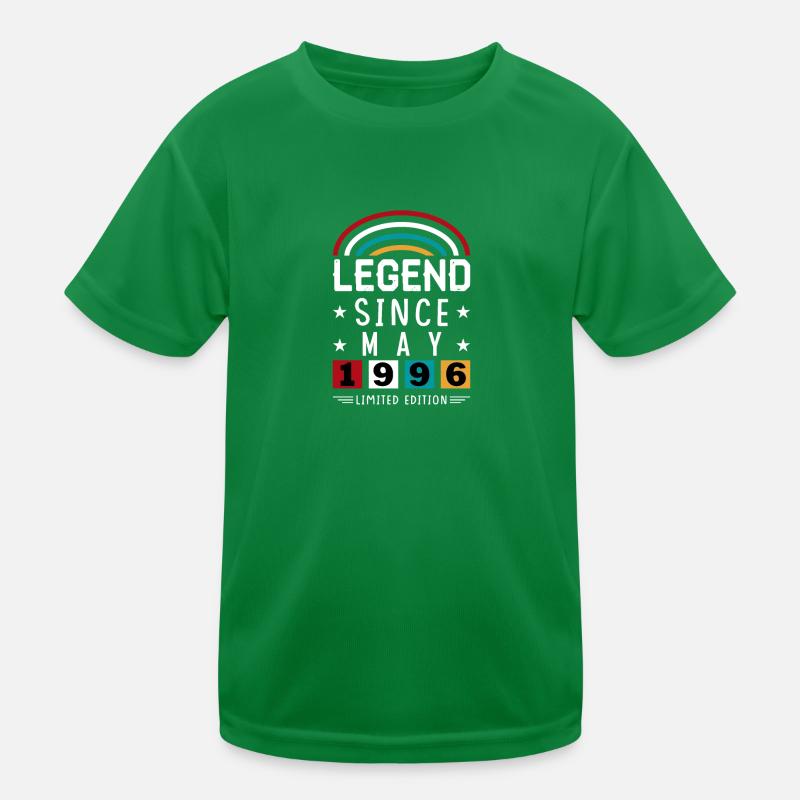 1996 Legend Since Geburtstag Geschenk Mai Kinder Funktions-T-Shirt
