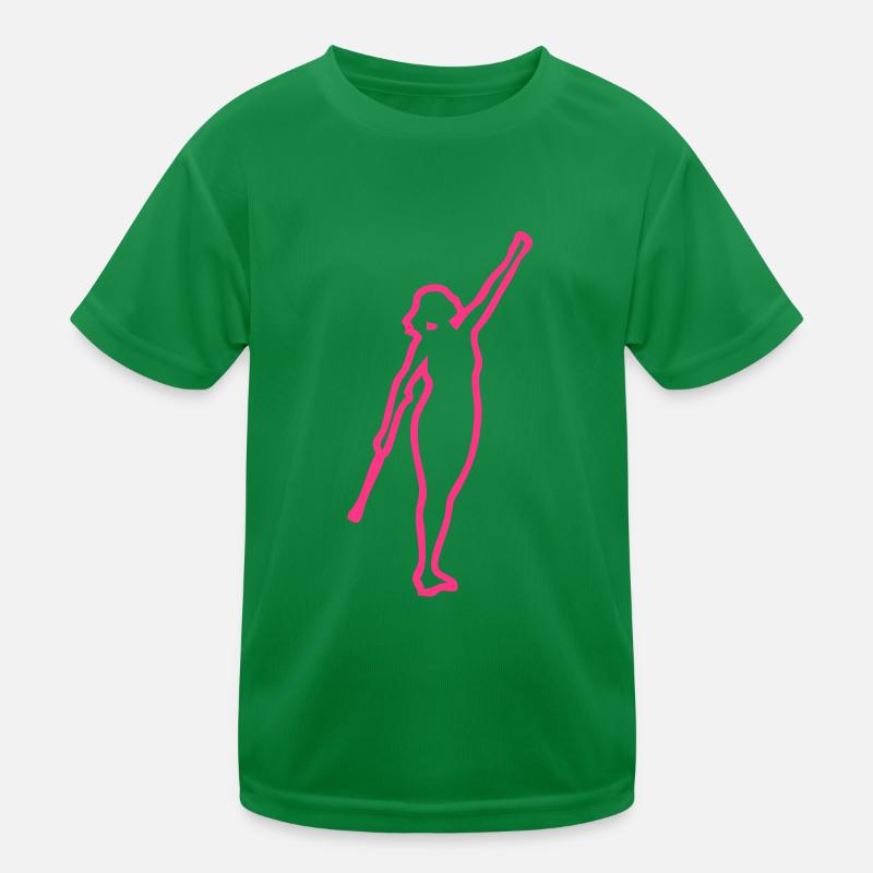 baton twirling dancer trace2 Kids Functional T-Shirt