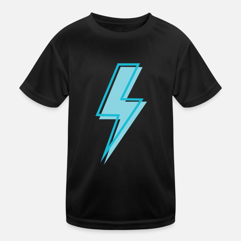 Sky blue lightning Kids Functional T-Shirt