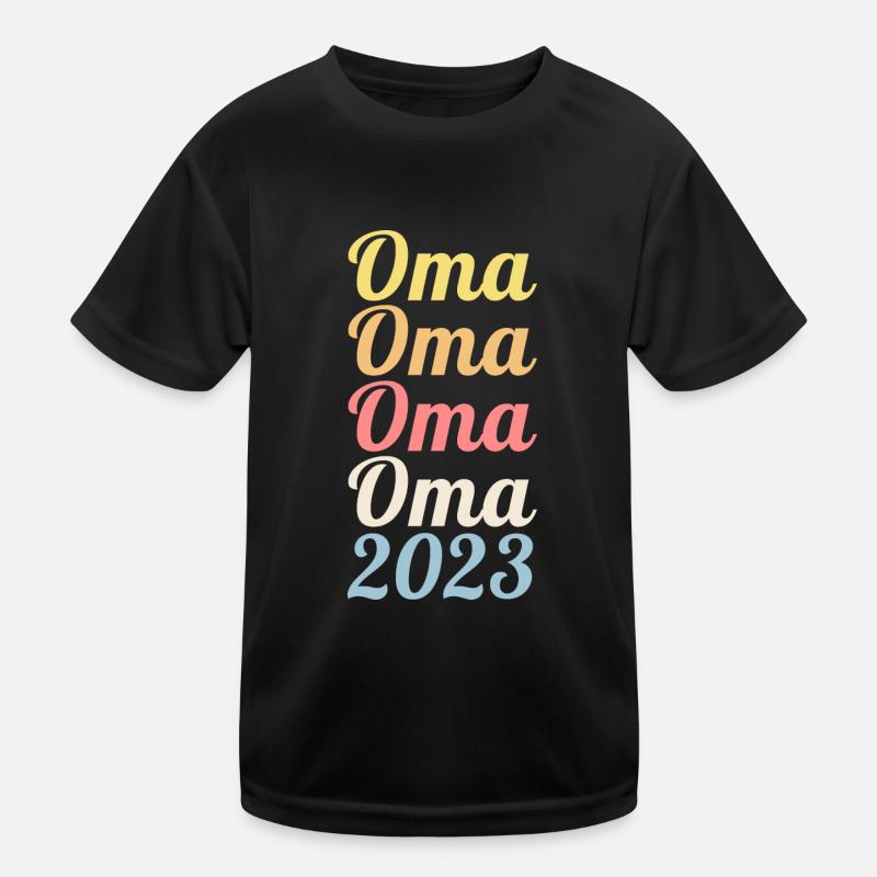Großmutter 2023 Schwanger Werdende Oma Kinder Funktions-T-Shirt