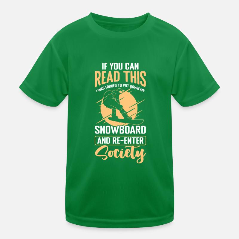 Snowboard Sport Vacances d’hiver T-shirt sport Enfant