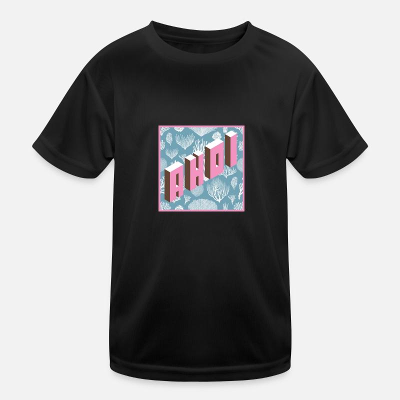 ahoi Seemannsgruss isometrisches design Meer Kinder Funktions-T-Shirt
