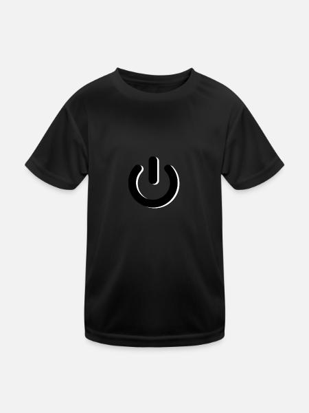 Superpower ⏻ - Kids Functional T-Shirt - black - Front