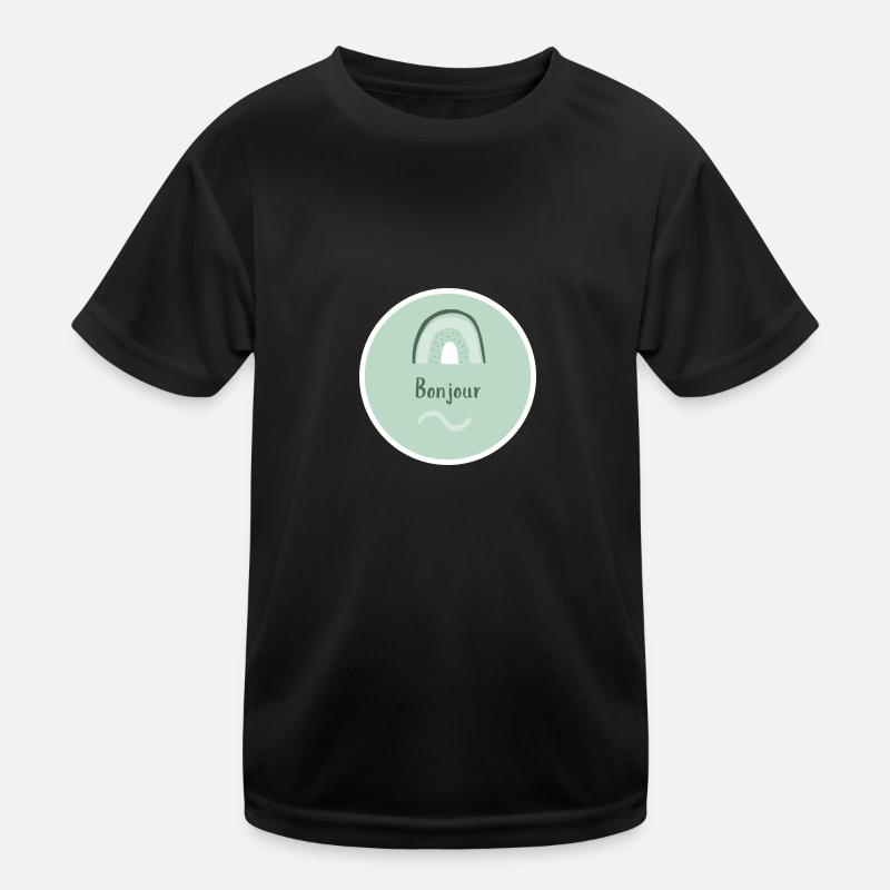 Bonjour - Kids Functional T-Shirt - black