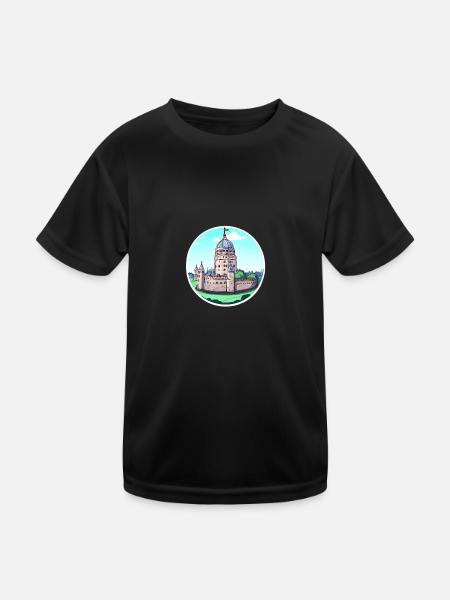 Türkische Architektur - Kinder Funktions-T-Shirt - Schwarz - Vorne