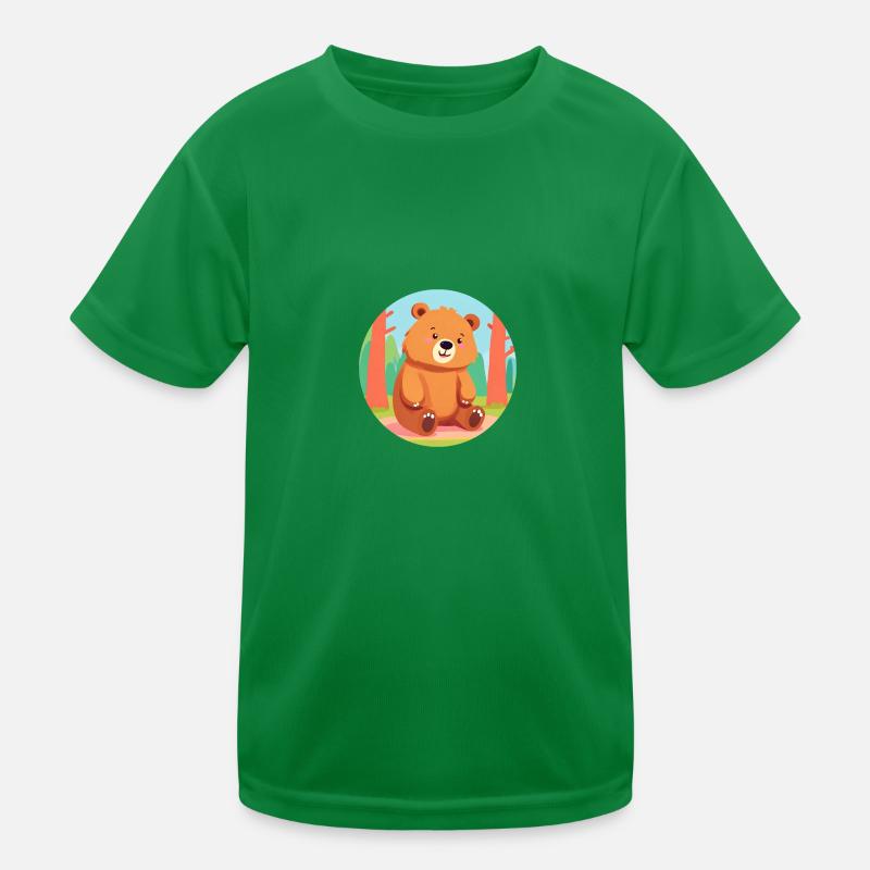 Forest Joy Bear Kids Functional T-Shirt