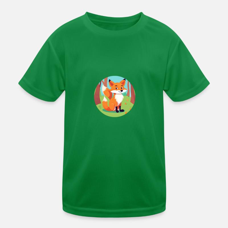 Fox in the autumn forest Kids Functional T-Shirt