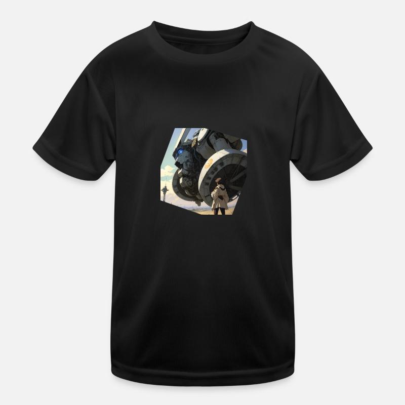Manga Riesiger Roboter Kinder Funktions-T-Shirt