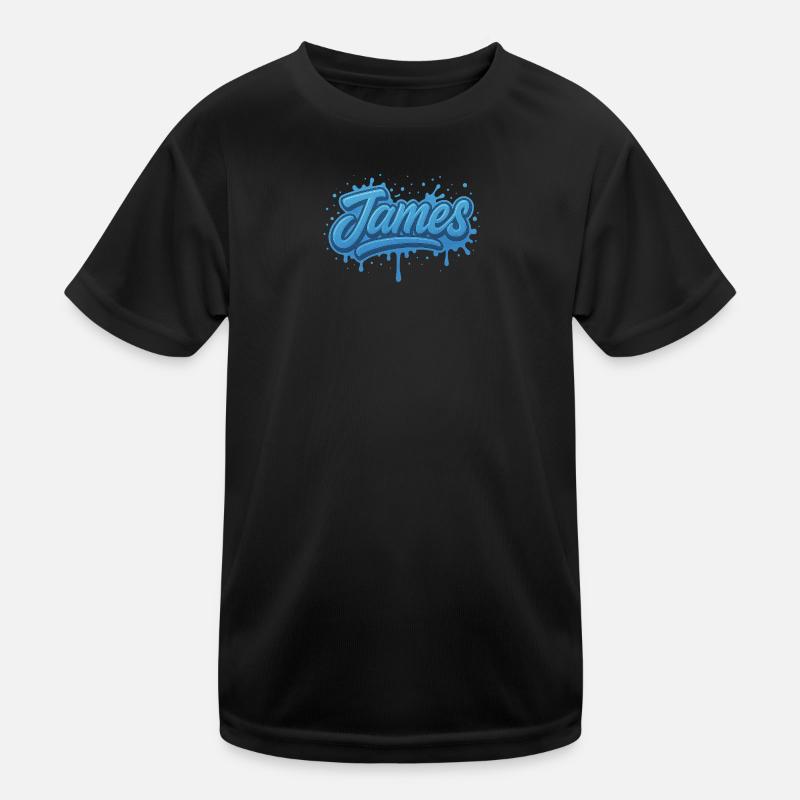 Graffiti First Name James Gift Ideal Printable Kids Functional T-Shirt