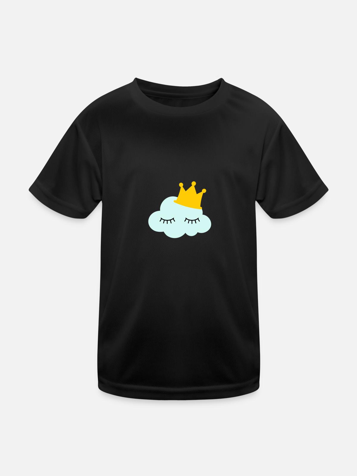 cloud - Kids Functional T-Shirt - black - Front