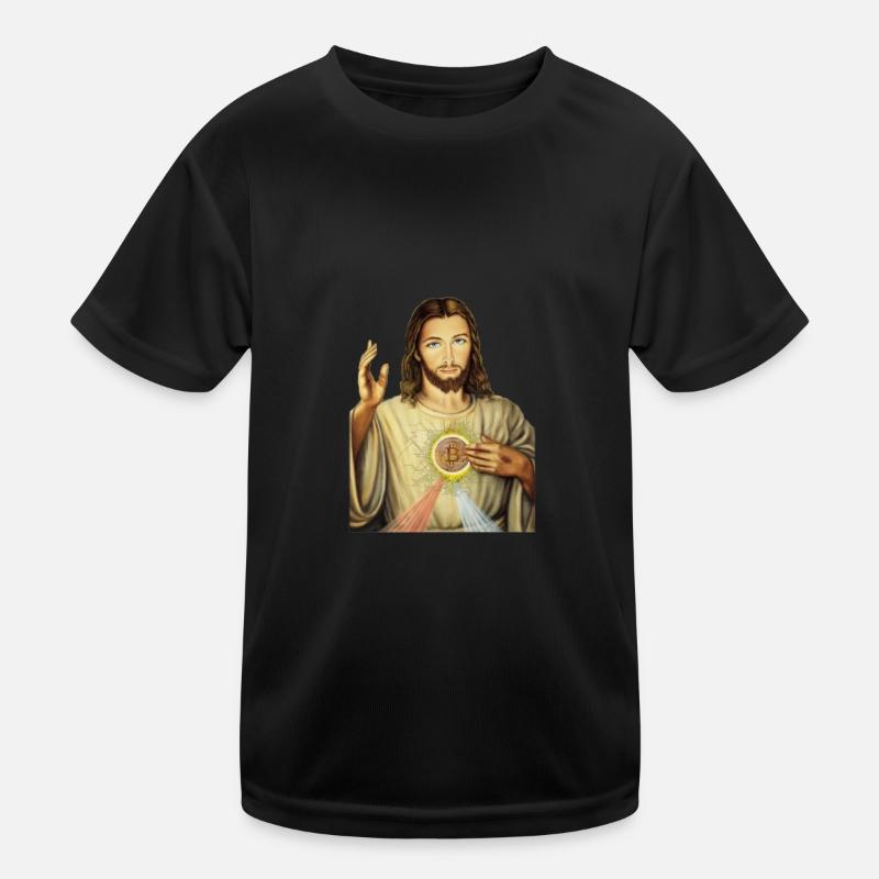 Bitcoin Jesus Kinder Funktions-T-Shirt