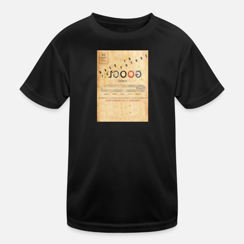 Google Back to the Future Parody - Kids Functional T-Shirt - black