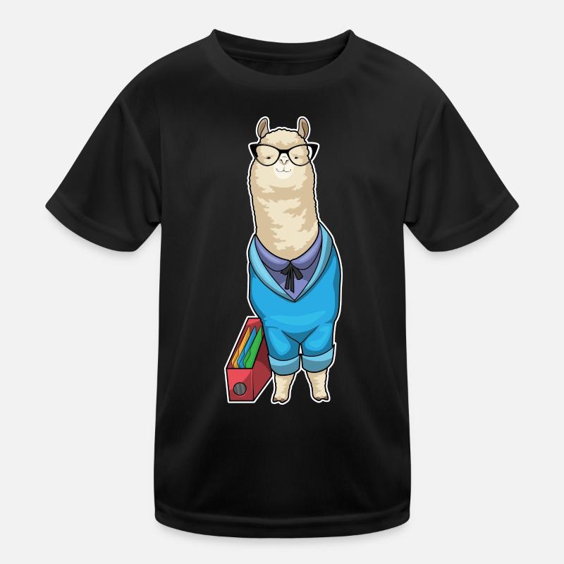 Alpaka Sekretärin Ordner Büro Kinder Funktions-T-Shirt