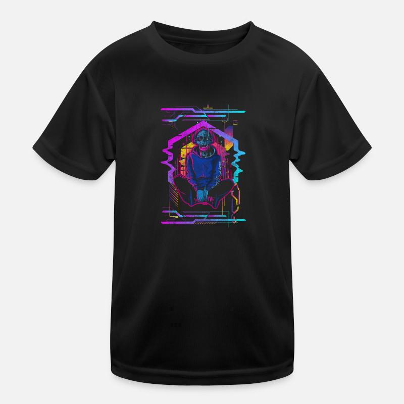 Future Android Neon Gaming Kids Functional T-Shirt